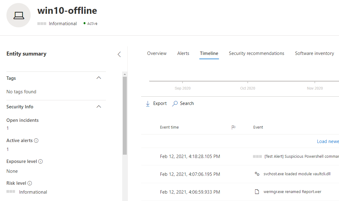 11 device onboarded mde device info page